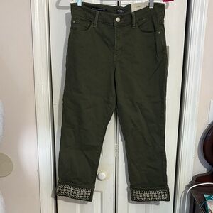 NYDJ Olive Wide Cuff Capri Pants